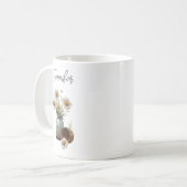 Floral Daisy April Geboorte Bloem Rustieke Koffie  Koffiemok (Voorkant links)