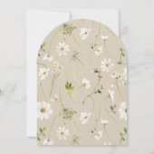 Floral Daisy Baby in Bloom Kraft Papierdouche Kaart (Achterkant)