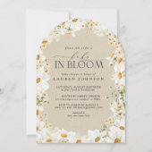 Floral Daisy Baby in Bloom Kraft Papierdouche Kaart (Voorkant)