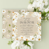 Floral Daisy Baby in Bloom Kraft Papierdouche Kaart