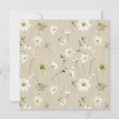 Floral Daisy Baby in Bloom Kraft Papierdouche Kaart (Achterkant)