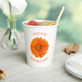 Floral Daisy Bachelorette Party gepersonaliseerd Papieren Bekers