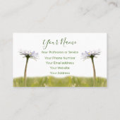 Floral Daisy bloemen op groen en wit! Visitekaartje (Achterkant)