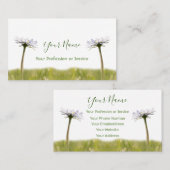 Floral Daisy bloemen op groen en wit! Visitekaartje (Voorkant / Achterkant)