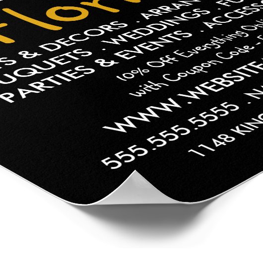 Floral Daisy, Bloemrijk Adverteren Poster (Hoek)