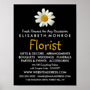 Floral Daisy, Bloemrijk Adverteren Poster