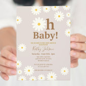Floral Daisy Bohemian Baby shower Kaart