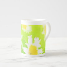 Floral Daisy Bone China Mok