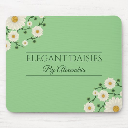 Floral Daisy Event Planner Muismat (Voorkant)