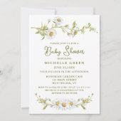 Floral Daisy Garden Botanical Baby Shower Kaart (Voorkant)