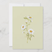 Floral Daisy Garden Botanical Baby Shower Kaart (Achterkant)
