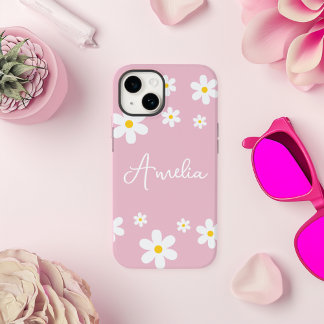 Floral Daisy Gepersonaliseerde iPhone Case 14 Hoesje