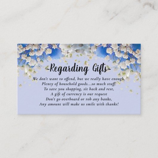 Floral Daisy Honeymoon Fund vrijgezellenfeest brui Informatiekaartje (Voorkant)