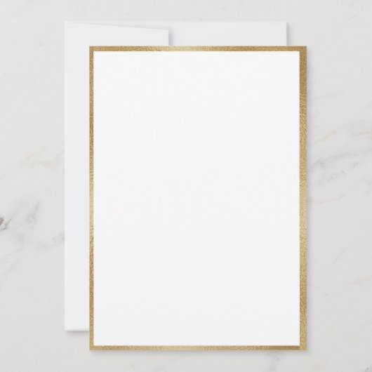 Floral Daisy krans gouden bruiloft uitnodiging (Achterkant)