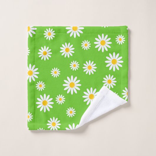 Floral Daisy Pattern Bad Handdoek (Wasdoekje)