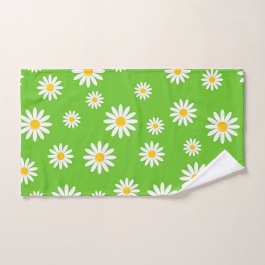 Floral Daisy Pattern Bad Handdoek (Handdoek)