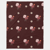 Floral Daisy Pattern Fleece Deken (Voorkant)