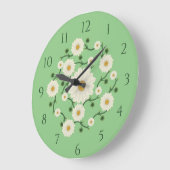Floral Daisy Pattern Grote Klok (Hoek)