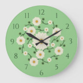 Floral Daisy Pattern Grote Klok (Voorkant)