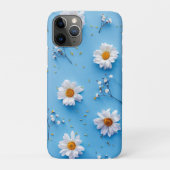 Floral Daisy Pattern - Lichtblauw Case-Mate iPhone Case (Achterkant)