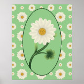 Floral Daisy Pattern Poster (Voorkant)