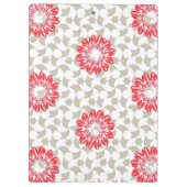 Floral Daisy-Prints op grijze benzine Klembord (Achterkant)