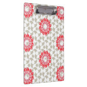 Floral Daisy-Prints op grijze benzine Klembord (Rechts)