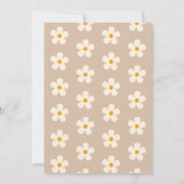 Floral daisy retro desert baby shower boho kaart (Achterkant)