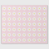 Floral Daisy Roze Wrapping Papier (Vlak)