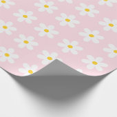 Floral Daisy Roze Wrapping Papier (Hoek)