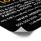 Floral Daisy Swan, Bloemietaal Adverteren Poster (Hoek)