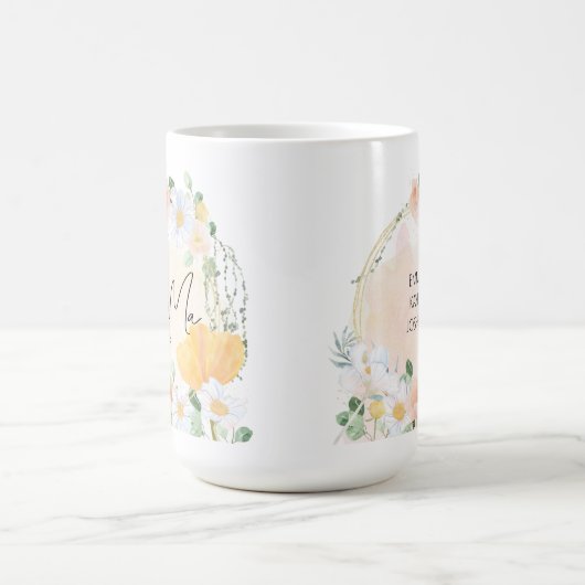 Floral Daisy & Tulp Mama Mok – gepersonaliseerd ca (Center)
