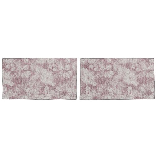 Floral Daisy Velvety Dusty Pink Kussensloop (Voorkant-Set)