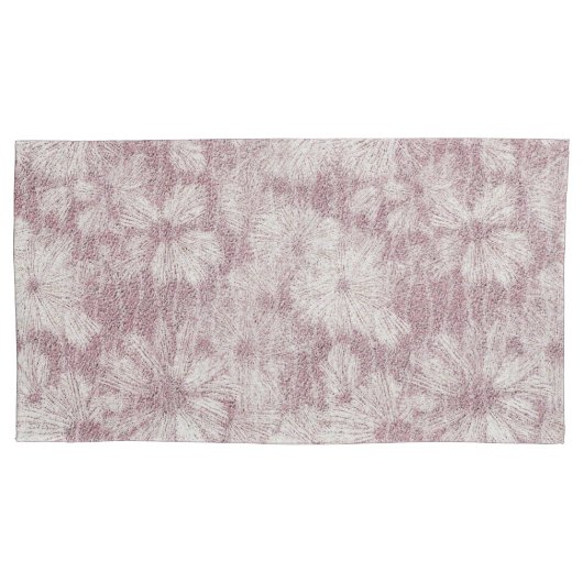 Floral Daisy Velvety Dusty Pink Kussensloop (Voorkant-Links)