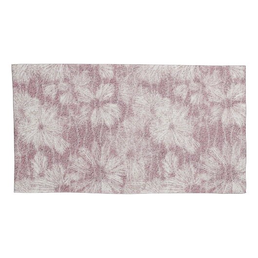 Floral Daisy Velvety Dusty Pink Kussensloop (Achterkant-Rechts)