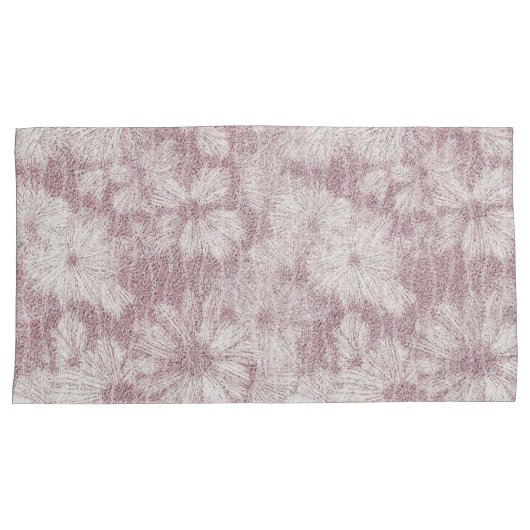 Floral Daisy Velvety Dusty Pink Kussensloop (Voorkant-Rechts)