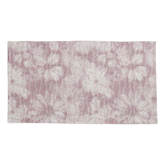 Floral Daisy Velvety Dusty Pink Kussensloop (Achterkant-Links)