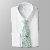Floral Daisy Velvety Mint Green Stropdas (Gebonden)