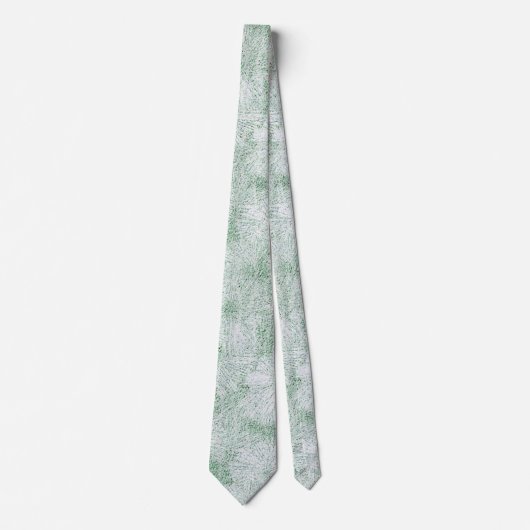 Floral Daisy Velvety Mint Green Stropdas (Voorkant)