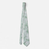 Floral Daisy Velvety Mint Green Stropdas (Achterkant)