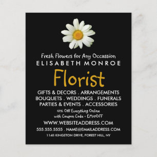 Floral Daisy, vlinderbloemig Adverteren Flyer