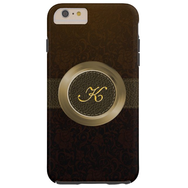  Floral Damascus/legant leder/goudmetaal Case-Mate iPhone Case (Achterkant)