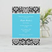 Floral Damask Birthday Kaart (Staand voorkant)