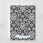 Floral Damask Birthday Kaart (Achterkant)