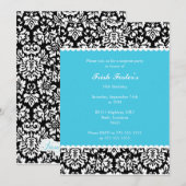 Floral Damask Birthday Kaart (Voorkant / Achterkant)
