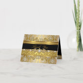 Floral Damask Dank u kaart (Voorkant)