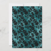 Floral Damask en Lace Gothic Vrijgezellenfeest Kaart (Achterkant)