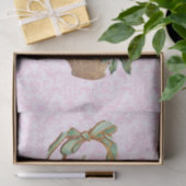 Floral Damask en roze rozen in mand Craft Tissuepapier (Geschenk)