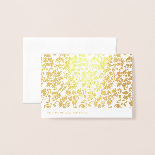 Floral Damask Folie Kaarten (Met envelop)