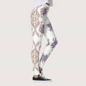 floral damask golden element . leggings (Rechts)